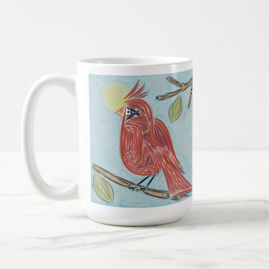 Cardinal Red Bird Mug (Gauche)