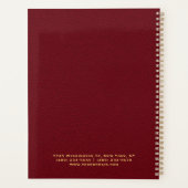 Cardinal Red Leather Look Business logo et nom (Dos)