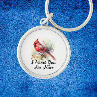 Cardinal Red Remembrance Personalize Sleutelhanger