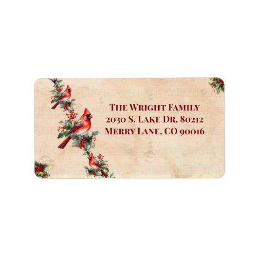 Cardinal Return Address Label (Voorkant)