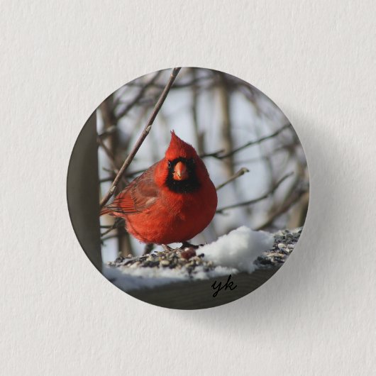 Cardinal Ronde Button 3,2 Cm (Voorkant)