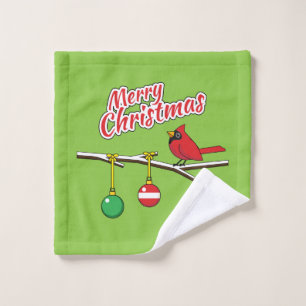 Cardinal rouge à Noël Branche nu - Joyeux Noël