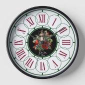 Cardinal Rouge Avec Horloge Mur De Noël (Recto)