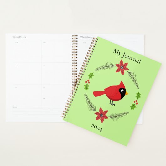 Cardinal Rouge Cardinal Cardinal aux Fleurs (Devant avec enveloppe)