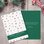 Cardinal Rouge Carte de Noël Oiseau Pins modernes