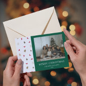 Cardinal Rouge Carte de Noël Pin Arbre Moderne