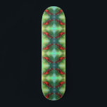 Cardinal rouge du Nord Skateboard<br><div class="desc">Belle Peinture d'Oiseau Cardinal Rouge Nord Art Aquarelle Migned - Vert</div>