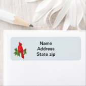 cardinal rouge étiquette de adresse (En situation)