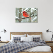 Cardinal Rouge (Homme) - toile étirée d'hiver Impr (Insitu(Chambre))