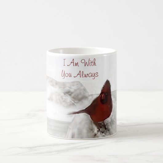 Cardinal Rouge "Je suis toujours avec toi" Mug (Centre)