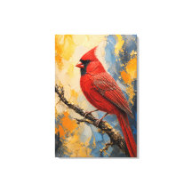 Cardinal Rouge Majestueux Impression sur Toile Lux