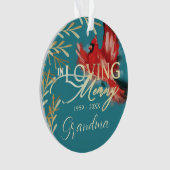 Cardinal Rouge Mémoire d'amour Grand-mère Photo co (devant)