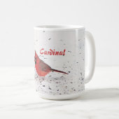 "CARDINAL ROUGE, OISEAU D'ÉTAT DE L'OHIO" MUG (Devant droit)