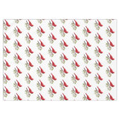 Cardinal rouge sur nappe blanche (Devant (Horizontal))