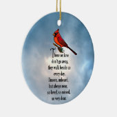 Cardinal "So Loved" Poème en céramique ornement (Droite)