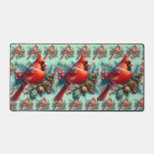 Cardinal sur la branche des pins avec les baies d' (Recto)