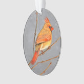 Cardinal sur la peinture de branche - Art original (devant)