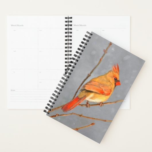 Cardinal sur la peinture de branche - Art original (Devant avec enveloppe)