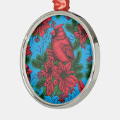 Cardinal sur une décoration de Noël (Gauche)