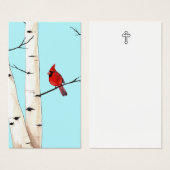 Cardinal Sympathy Funeral Prayer Card  (Devant & derrière)