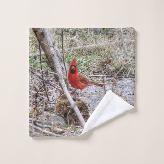Cardinal vibrant (Gant de toilette)
