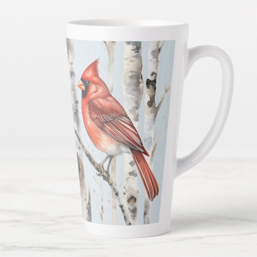 Cardinal with Birches (matching journal available) Latte Mok (Rechts)