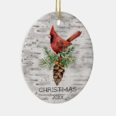 Cardinale foto keramisch ornament (Rechts)