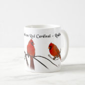 Cardinalis - Cardinal rouge du Nord - Mug blanc (Devant droit)