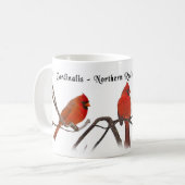 Cardinalis - Cardinal rouge du Nord - Mug blanc (Devant gauche)