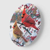 Cardinals & Berries Grote Klok (Hoek)