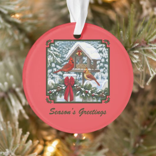 Cardinals Bird Feeder & Christmas Garland (Arbre)