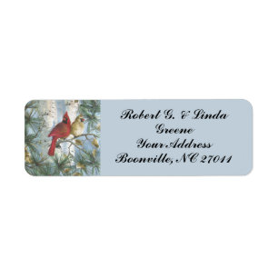 CARDINALS : ÉTIQUETTES D'ADRESSE DE RETOUR