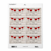 Cardinals-label Etiket (Full Sheet)