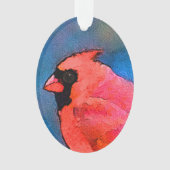 Cardinals on the Fence Painting - Art original (devant)