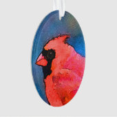 Cardinals on the Fence Painting - Art original (devant)