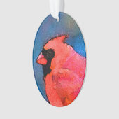 Cardinals on the Fence Painting - Art original (devant)