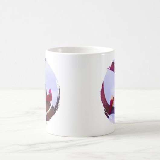 Cardinals Perched On A Tree Holiday Mug (Centre)