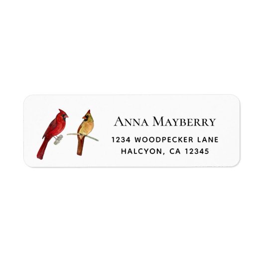 Cardinals Return Address Label (Voorkant)