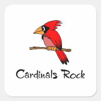 Cardinals Rock Vierkante Sticker