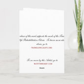 Cardinaux dans la carte de vacances de neige (Dos)