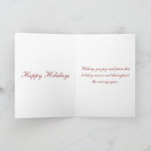 Cardinaux dans la carte de vacances de neige (Intérieur)