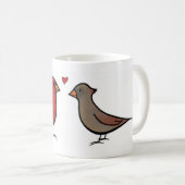 Cardinaux dans la tasse d'amour (Devant droit)