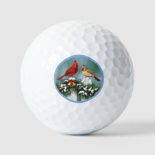 Cardinaux de vacances et balles de golf Garland de