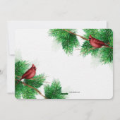 Cardinaux d'hiver Carte de vacances photo (Dos)