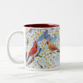 Cardinaux en fleurissant la tasse de pommier (Gauche)