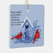 Cardinaux et ornement des flocons de neige (Droite)