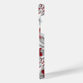 Cardinaux et poinsettia en rouge et blanc (Côté gauche)