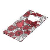 Cardinaux et poinsettia en rouge et blanc (Devant Angle)