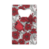 Cardinaux et poinsettia en rouge et blanc (Dos)