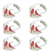 Cardinaux étiquettes cadeaux (Devant)